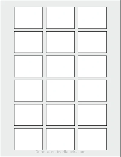 Premium® PLS619 template with 18 rectangular 2 x 1.5 inch labels per sheet, on Letter-size adhesive blank label sheets.