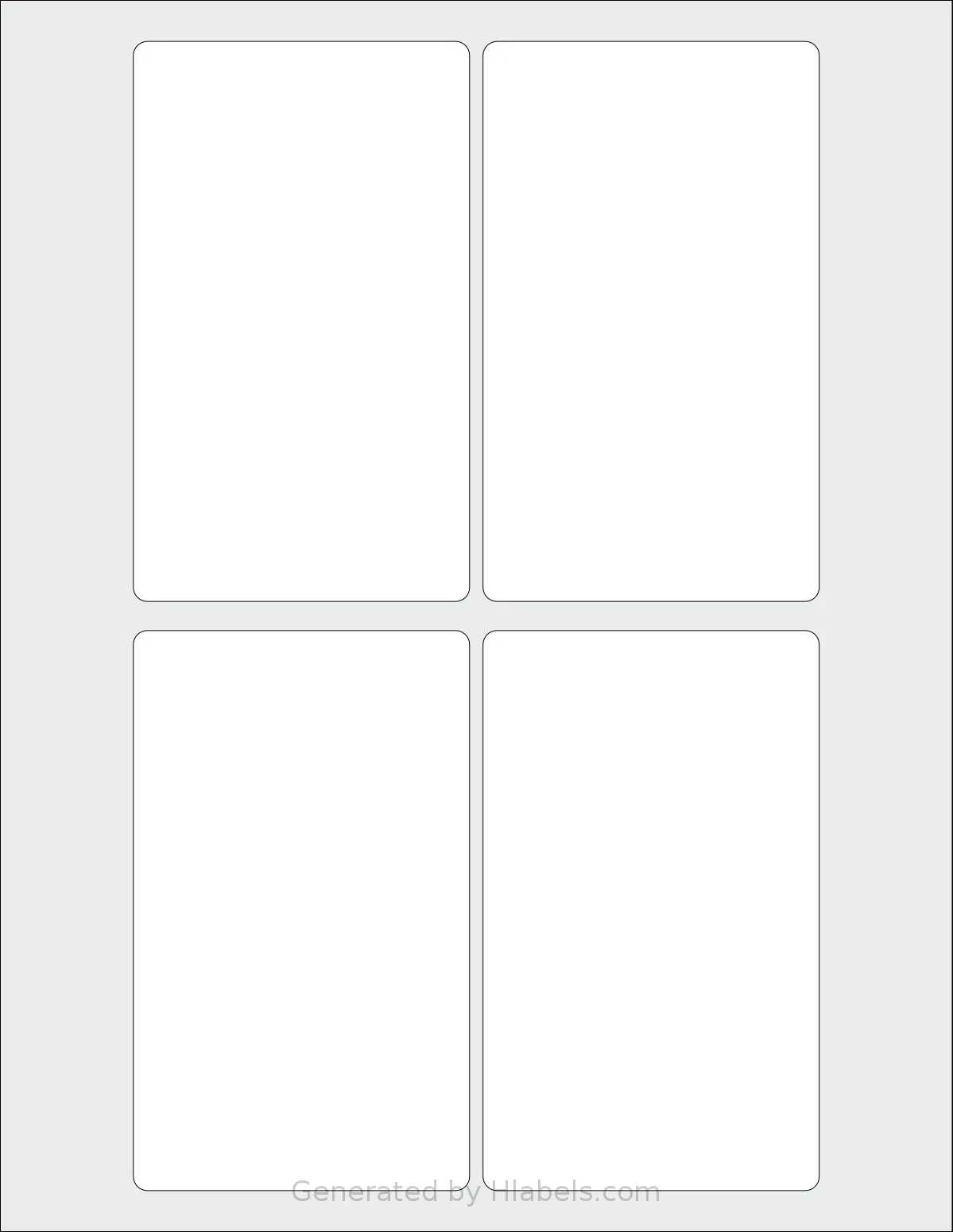Premium® PLS694 template with 4 rectangular 3 x 5 inch labels per sheet, on Letter-size adhesive blank label sheets.