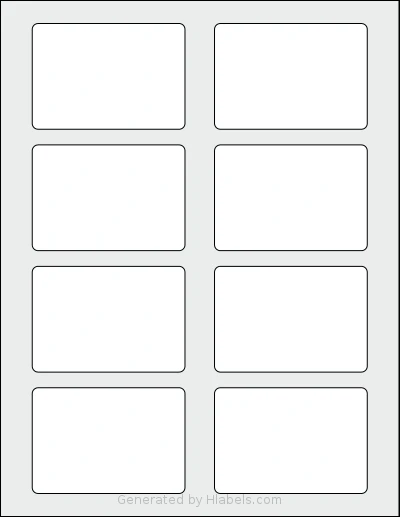 Premium® PLS756 template with 8 rectangular 3.25 x 2.25 inch labels per sheet, on Letter-size adhesive blank label sheets.