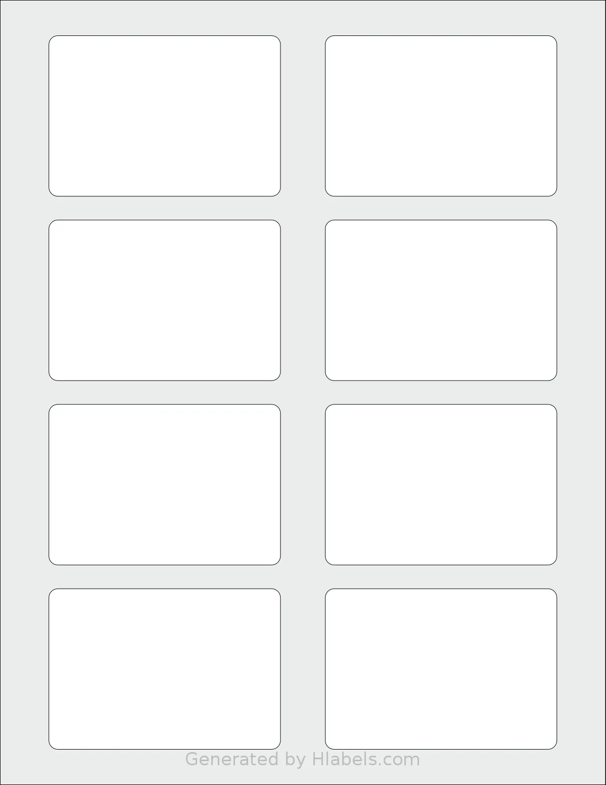 Premium® PLS756 template with 8 rectangular 3.25 x 2.25 inch labels per sheet, on Letter-size adhesive blank label sheets.