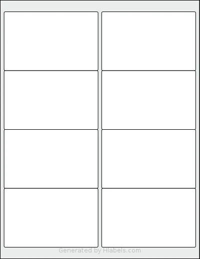 Premium® PLS780 template with 8 rectangular 4 x 2.5 inch labels per sheet, on Letter-size adhesive blank label sheets.