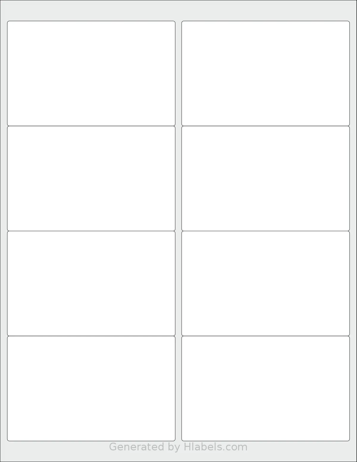 Premium® PLS780 template with 8 rectangular 4 x 2.5 inch labels per sheet, on Letter-size adhesive blank label sheets.