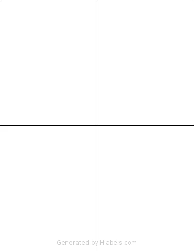 Premium® PLS834 template with 4 rectangular 4.25 x 5.5 inch labels per sheet, on Letter-size adhesive blank label sheets.