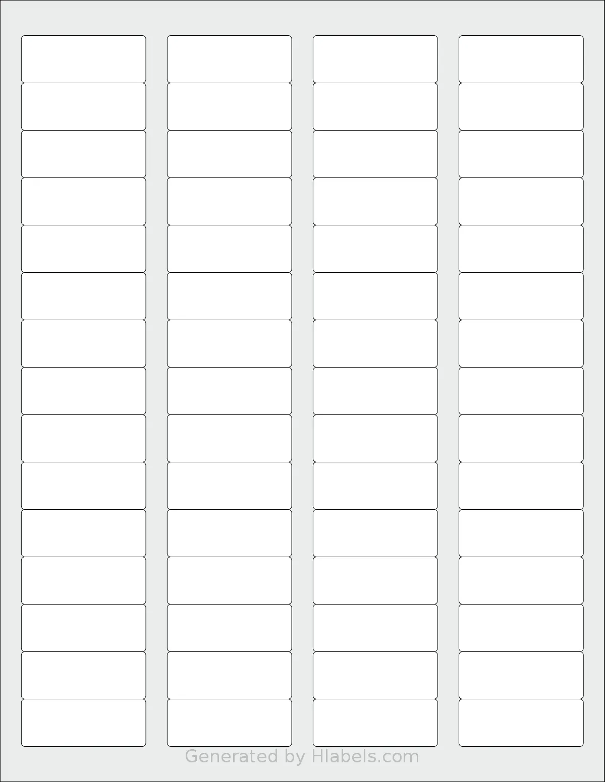 Premium® PLS969 template with 60 rectangular 1.75 x 0.6667 inch labels per sheet, on Letter-size adhesive blank label sheets.