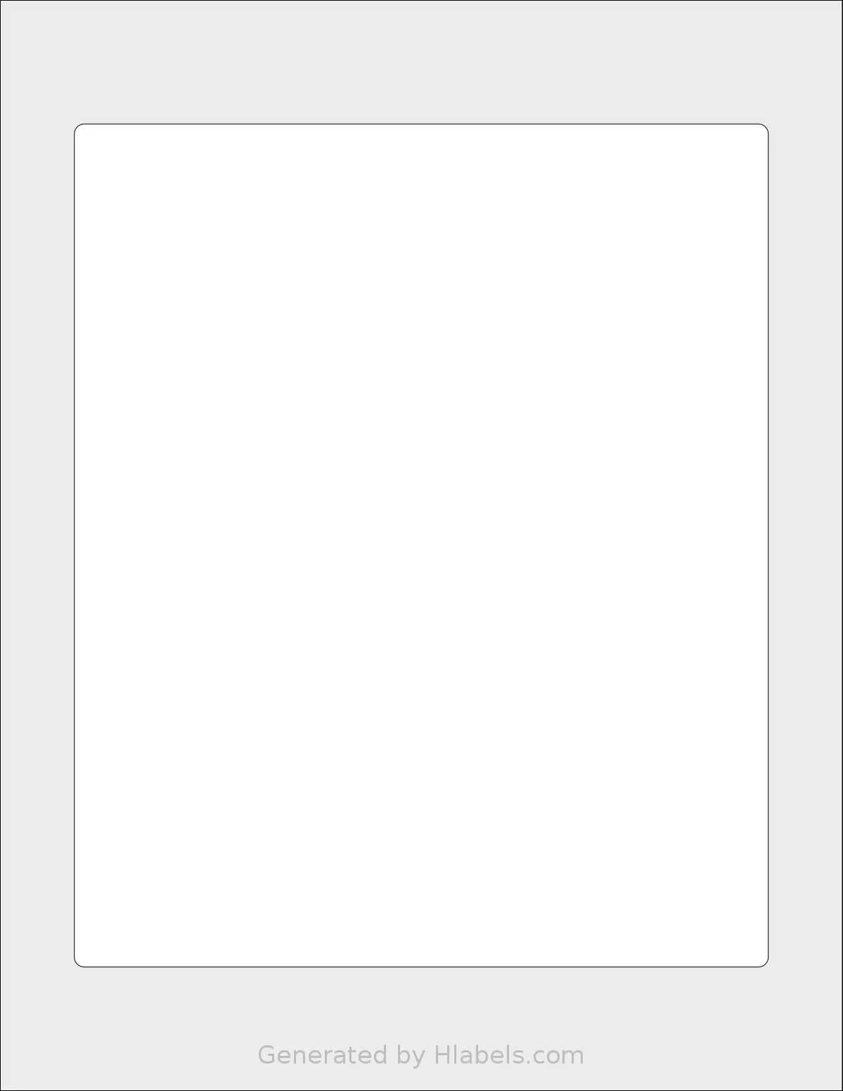 SheetLabels® SL1109 template with 1 rectangular 7 x 8.5 inch labels per sheet, on Letter-size adhesive blank label sheets.