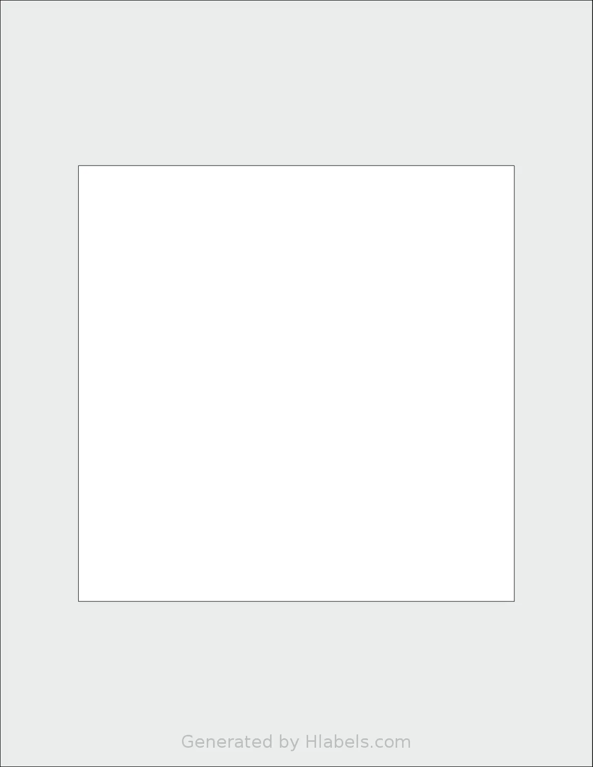 SheetLabels® SL1114 template with 1 square 6.25 x 6.25 inch labels per sheet, on Letter-size adhesive blank label sheets.