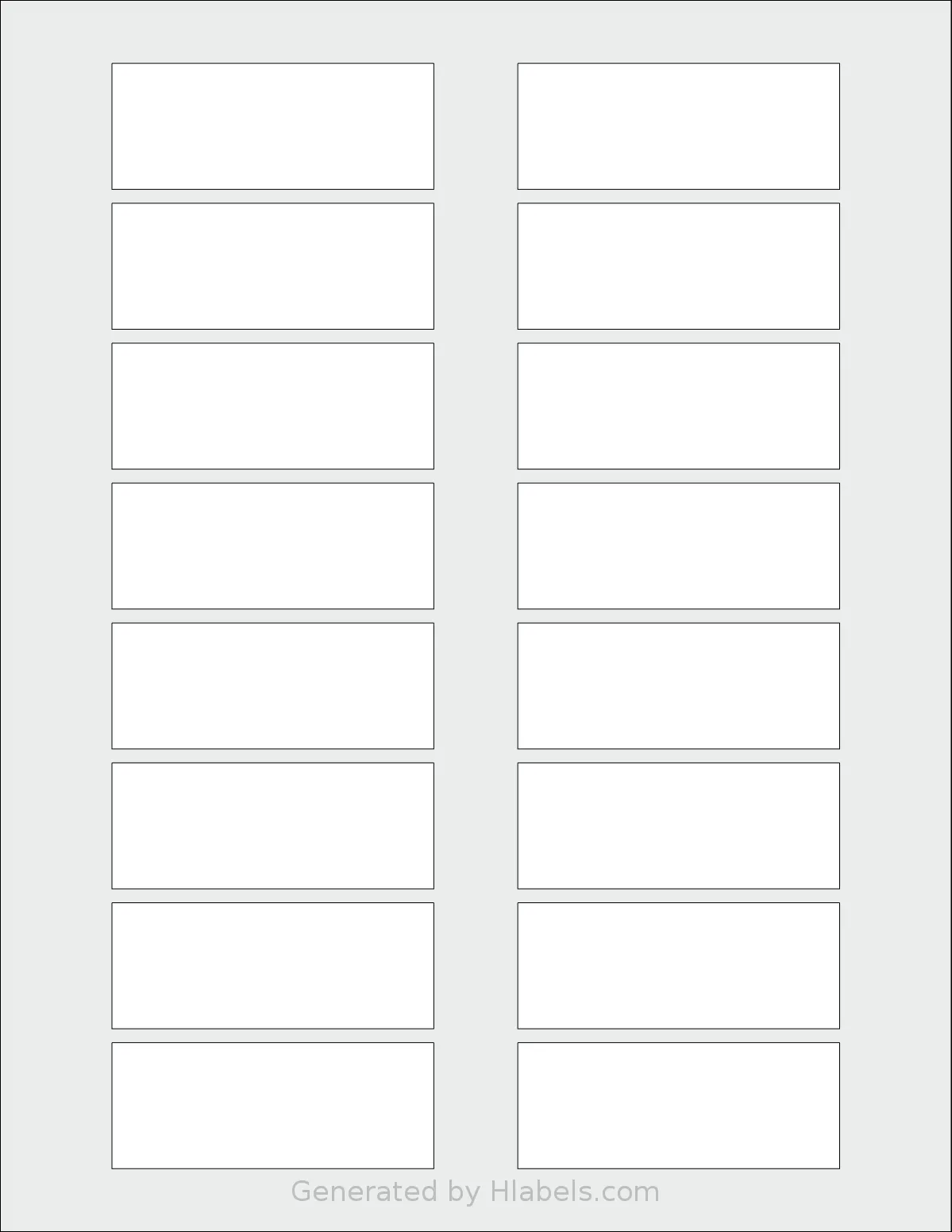 SheetLabels® SL1120 template with 16 rectangular 2.875 x 1.125 inch labels per sheet, on Letter-size adhesive blank label sheets.