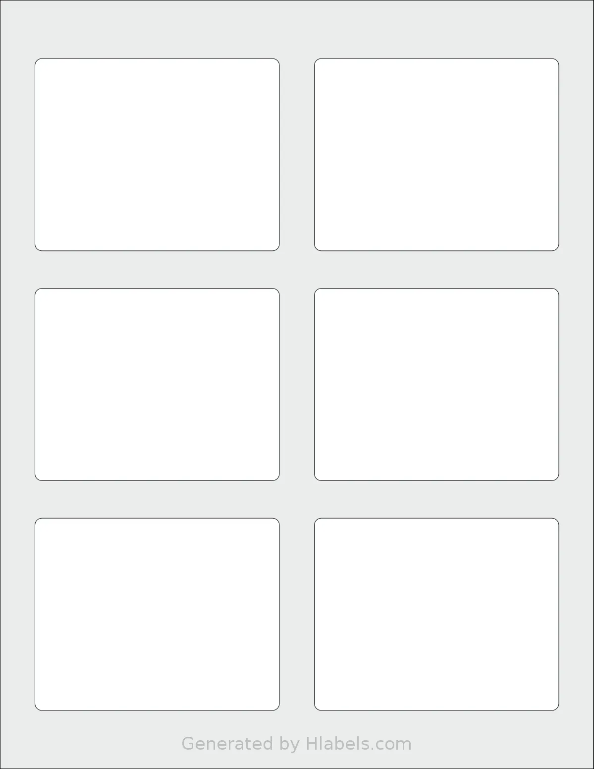 SheetLabels® SL1211 template with 6 rectangular 3.5 x 2.75 inch labels per sheet, on Letter-size adhesive blank label sheets.