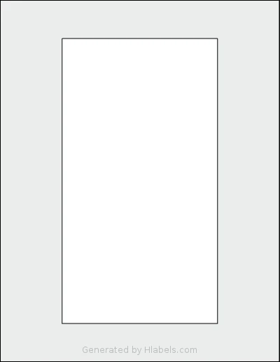 SheetLabels® SL1237 template with 1 rectangular 4.724 x 8.66 inch labels per sheet, on Letter-size adhesive blank label sheets.