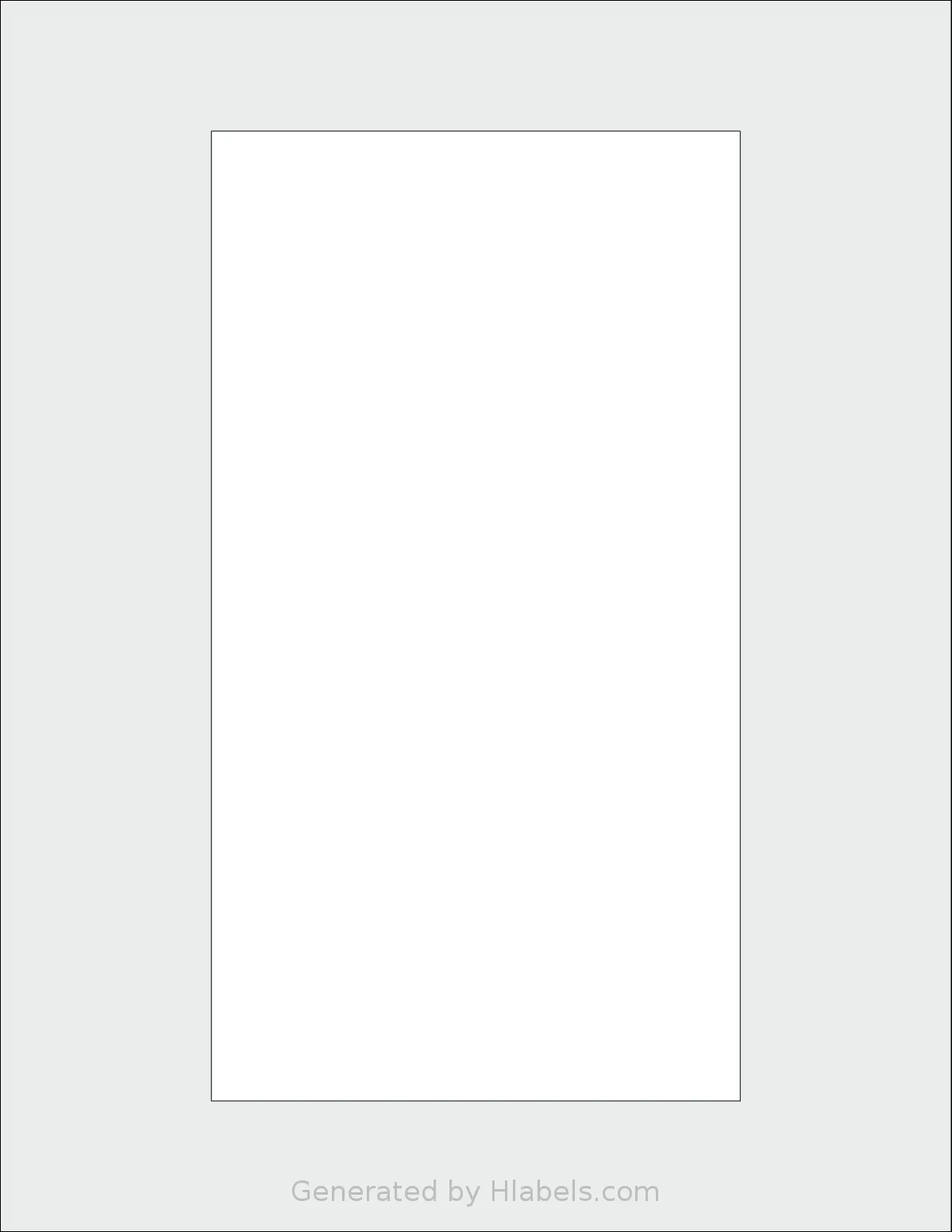 SheetLabels® SL1237 template with 1 rectangular 4.724 x 8.66 inch labels per sheet, on Letter-size adhesive blank label sheets.