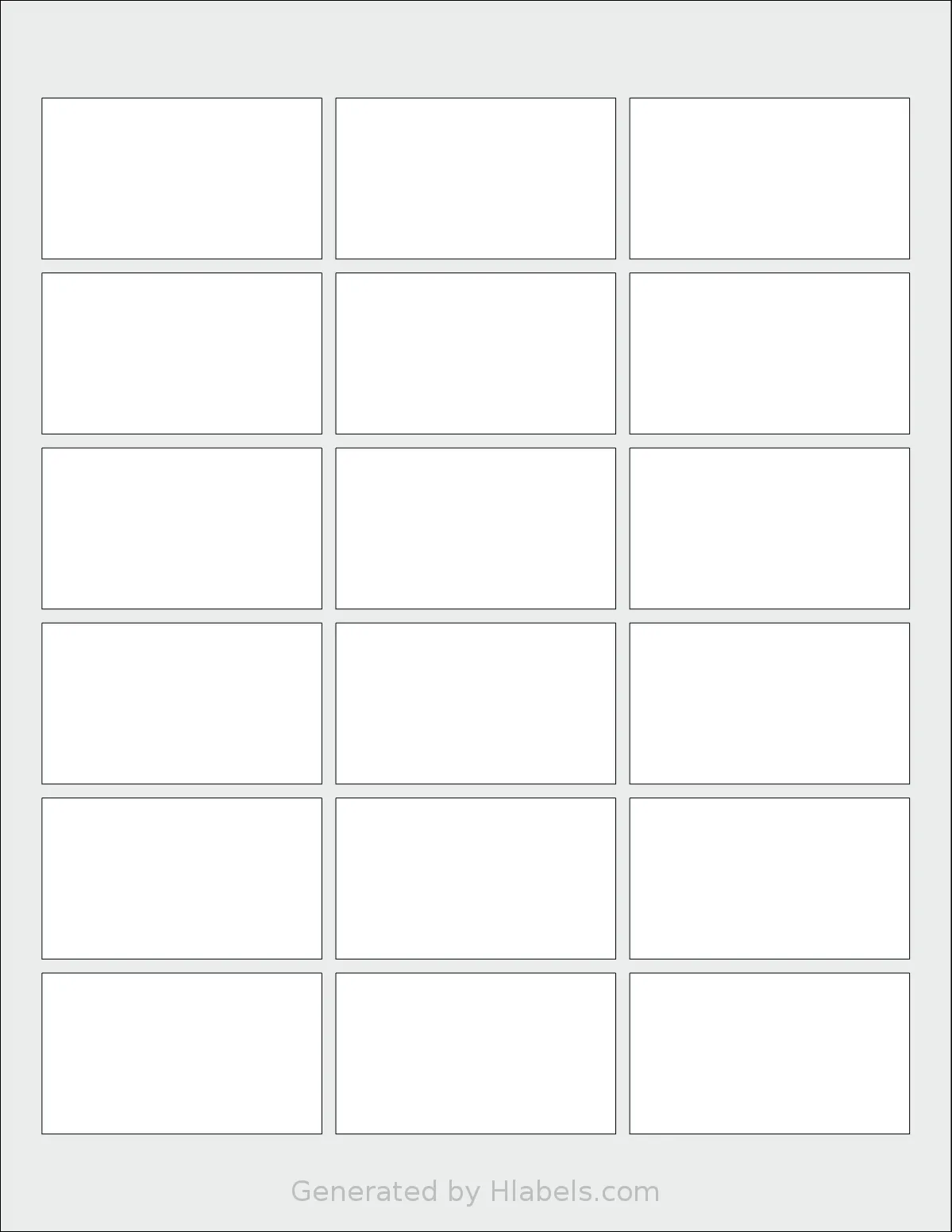 SheetLabels® SL1240 template with 18 rectangular 2.5 x 1.4376 inch labels per sheet, on Letter-size adhesive blank label sheets.