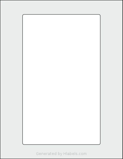 SheetLabels® SL1242 template with 1 rectangular 5.375 x 9 inch labels per sheet, on Letter-size adhesive blank label sheets.