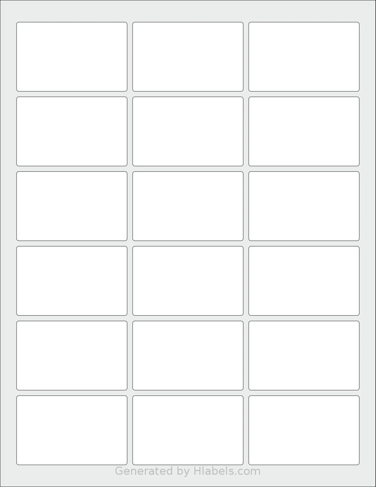 SheetLabels® SL1422 template with 18 rectangular 2.5 x 1.563 inch labels per sheet, on Letter-size adhesive blank label sheets.