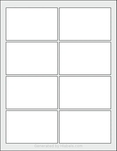 SheetLabels® SL1492 template with 8 rectangular 3.75 x 2.375 inch labels per sheet, on Letter-size adhesive blank label sheets.