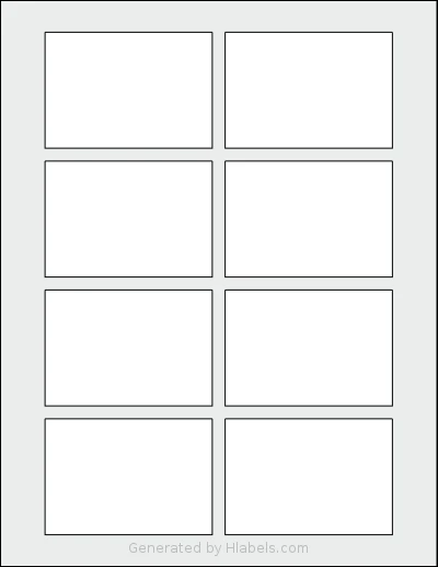 SheetLabels® SL1509 Template SheetLabels® SL1509 template with 8 rectangular 3.25 x 2.25 inch labels per sheet, on Letter-size adhesive blank label sheets.