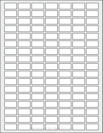 SheetLabels® SL1547 Template SheetLabels® SL1547 template with 119 rectangular 1 x 0.5 inch labels per sheet, on Letter-size adhesive blank label sheets.