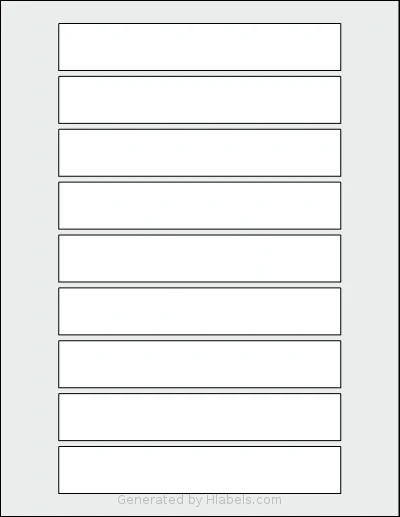 SheetLabels® SL1640 Template SheetLabels® SL1640 template with 9 rectangular 6 x 1 inch labels per sheet, on Letter-size adhesive blank label sheets.