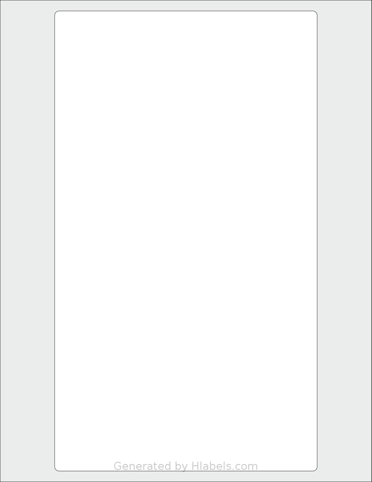 SheetLabels® SL311 template with 1 rectangular 6 x 10.5 inch labels per sheet, on Letter-size adhesive blank label sheets.