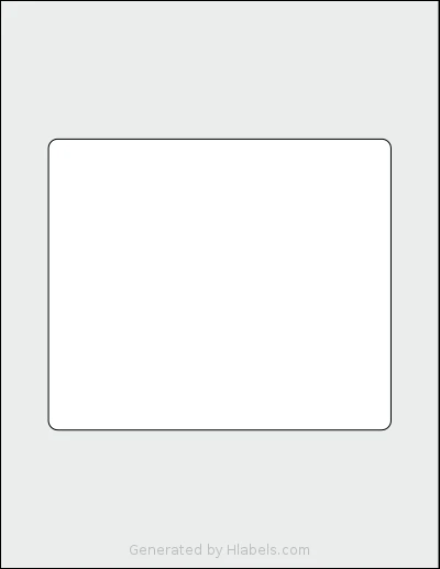 SheetLabels® SL502 template with 1 rectangular 6.625 x 5.625 inch labels per sheet, on Letter-size adhesive blank label sheets.
