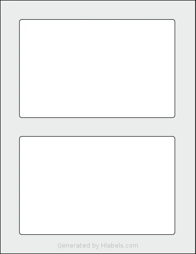 SheetLabels® SL503 template with 2 rectangular 6.75 x 4.25 inch labels per sheet, on Letter-size adhesive blank label sheets.