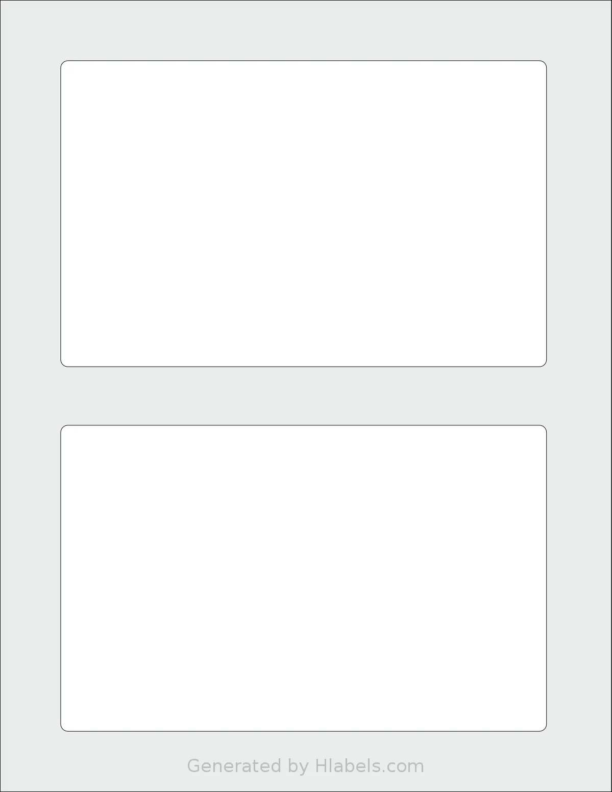 SheetLabels® SL503 template with 2 rectangular 6.75 x 4.25 inch labels per sheet, on Letter-size adhesive blank label sheets.