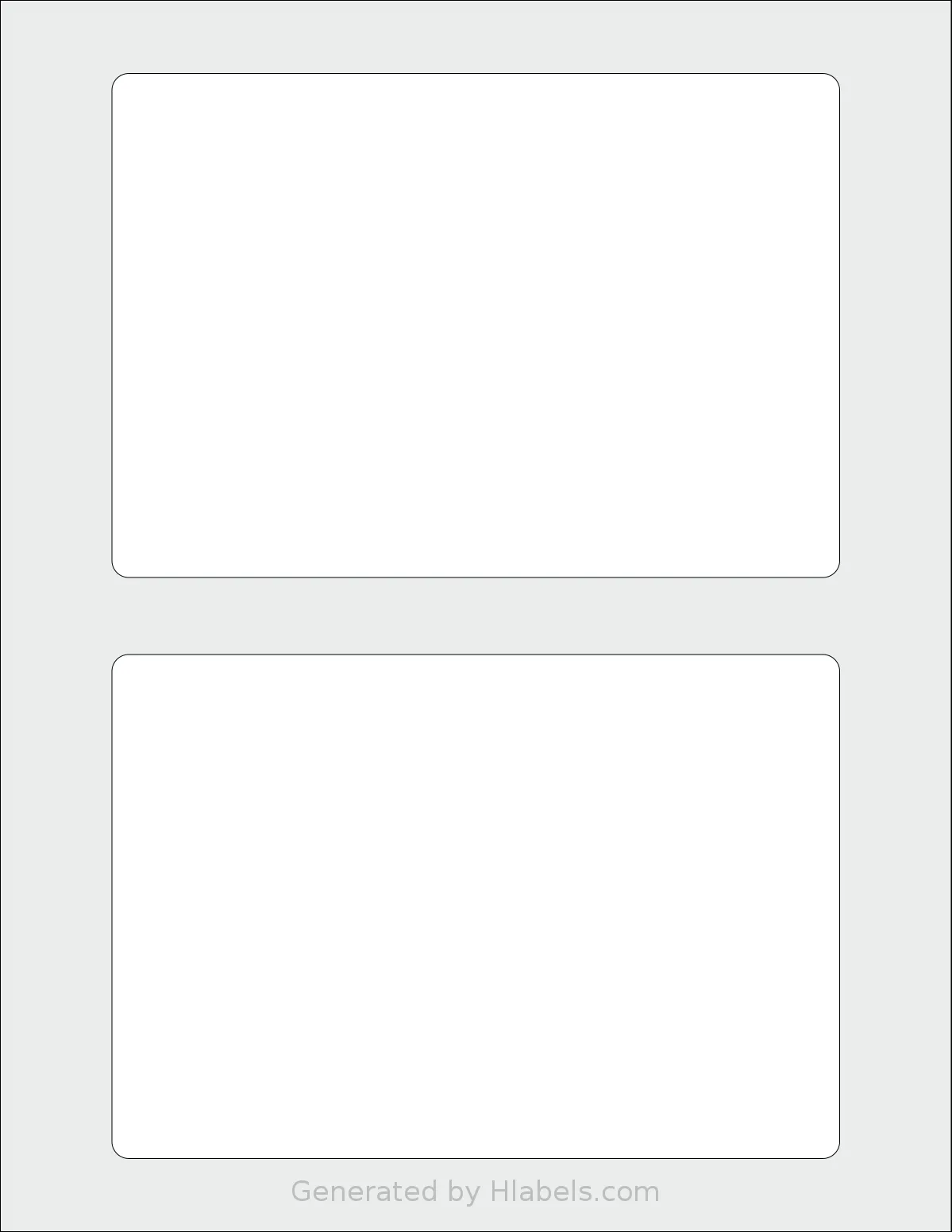 SheetLabels® SL517 template with 2 rectangular 6.5 x 4.5 inch labels per sheet, on Letter-size adhesive blank label sheets.