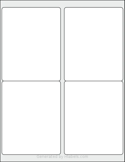 SheetLabels® SL522 Template SheetLabels® SL522 template with 4 rectangular 4 x 5 inch labels per sheet, on Letter-size adhesive blank label sheets.