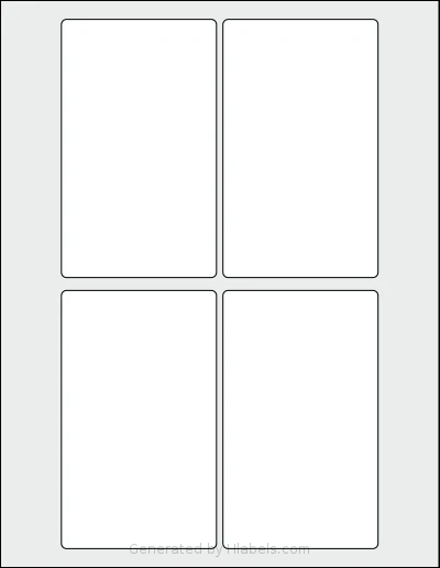 SheetLabels® SL523 Template SheetLabels® SL523 template with 4 rectangular 3 x 5 inch labels per sheet, on Letter-size adhesive blank label sheets.
