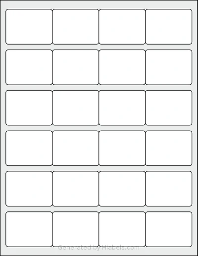 SheetLabels® SL568 Template SheetLabels® SL568 template with 24 rectangular 2 x 1.5 inch labels per sheet, on Letter-size adhesive blank label sheets.