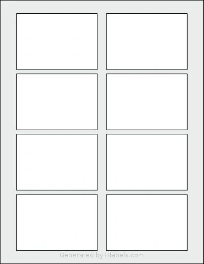 SheetLabels® SL574 Template SheetLabels® SL574 template with 8 rectangular 3.375 x 2.3333 inch labels per sheet, on Letter-size adhesive blank label sheets.