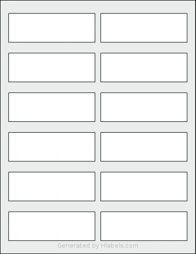 SheetLabels® SL576 Template SheetLabels® SL576 template with 12 rectangular 3.75 x 1.25 inch labels per sheet, on Letter-size adhesive blank label sheets.