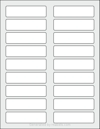 SheetLabels® SL577 Template SheetLabels® SL577 template with 18 rectangular 3.4375 x 0.9375 inch labels per sheet, on Letter-size adhesive blank label sheets.