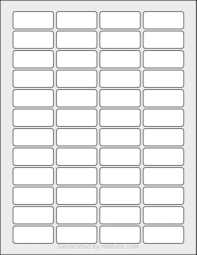 SheetLabels® SL583 Template SheetLabels® SL583 template with 48 rectangular 1.75 x 0.75 inch labels per sheet, on Letter-size adhesive blank label sheets.