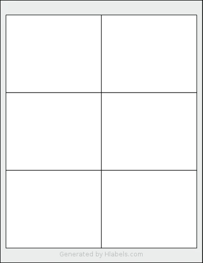 SheetLabels® SL614 Template SheetLabels® SL614 template with 6 rectangular 4 x 3.25 inch labels per sheet, on Letter-size adhesive blank label sheets.