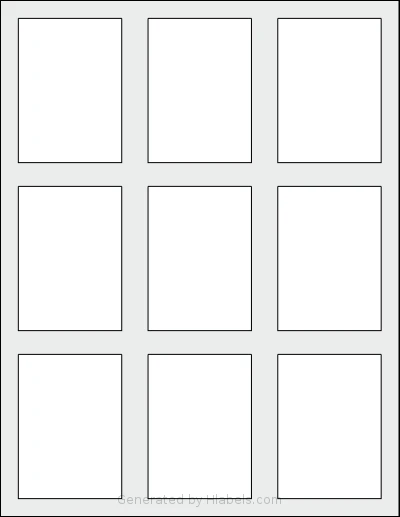 SheetLabels® SL682 template with 9 rectangular 2.2 x 3.07 inch labels per sheet, on Letter-size adhesive blank label sheets.