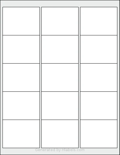 SheetLabels® SL694 Template SheetLabels® SL694 template with 15 rectangular 2.625 x 2 inch labels per sheet, on Letter-size adhesive blank label sheets.