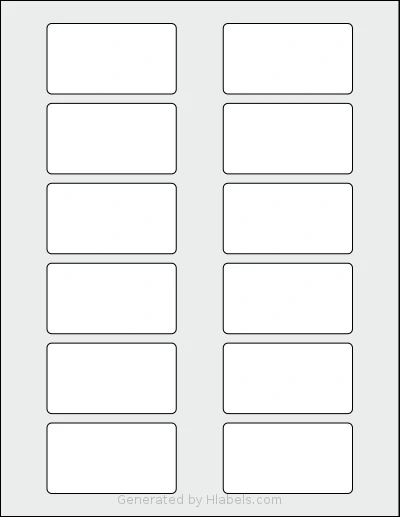 SheetLabels® SL754 template with 12 rectangular 2.75 x 1.5 inch labels per sheet, on Letter-size adhesive blank label sheets.