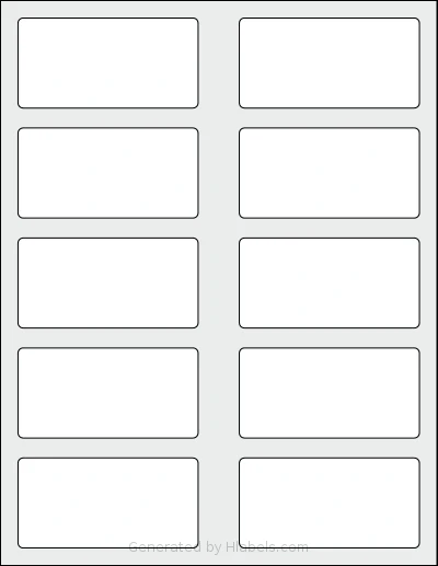 SheetLabels® SL776 template with 10 rectangular 3.5 x 1.75 inch labels per sheet, on Letter-size adhesive blank label sheets.