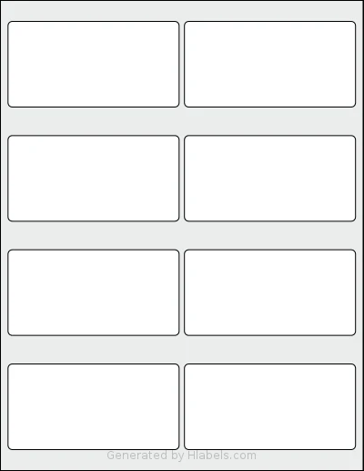 SheetLabels® SL815 template with 8 rectangular 4 x 2 inch labels per sheet, on Letter-size adhesive blank label sheets.