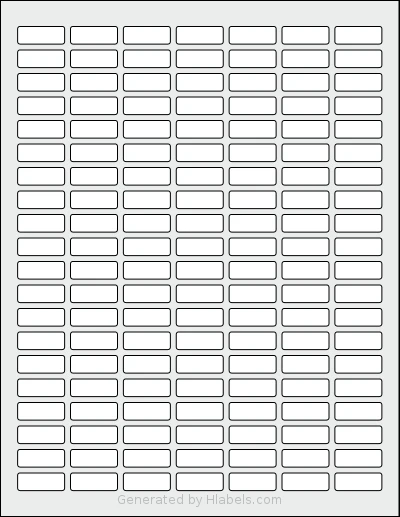 SheetLabels® SL833 template with 140 rectangular 1 x 0.375 inch labels per sheet, on Letter-size adhesive blank label sheets.
