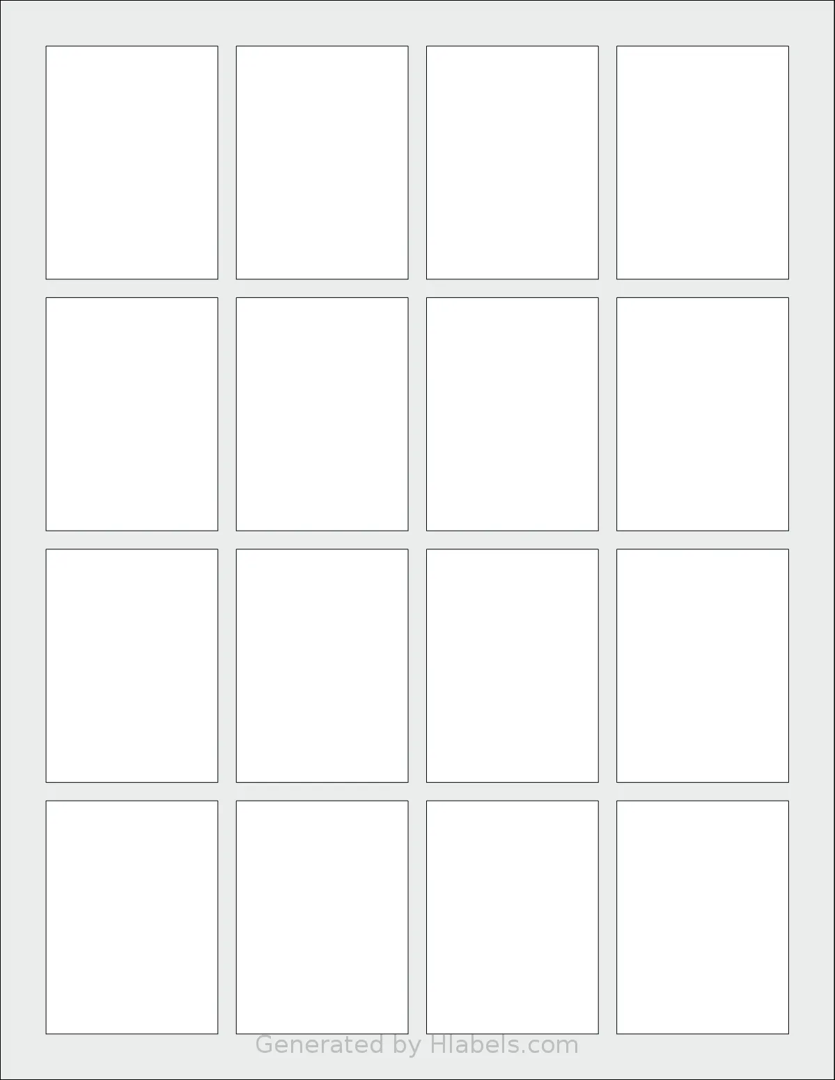 SheetLabels® SL880 template with 16 rectangular 1.75 x 2.375 inch labels per sheet, on Letter-size adhesive blank label sheets.