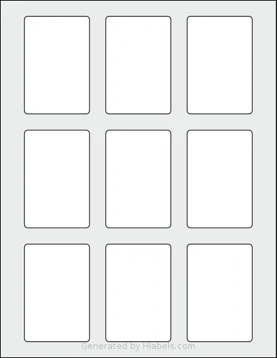 SheetLabels® SL893 template with 9 rectangular 2 x 3 inch labels per sheet, on Letter-size adhesive blank label sheets.