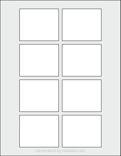 SheetLabels® SL901 template with 8 rectangular 2.75 x 2.25 inch labels per sheet, on Letter-size adhesive blank label sheets.