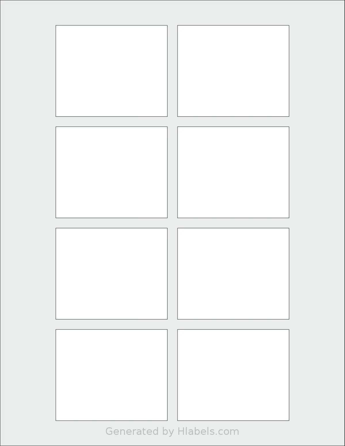 SheetLabels® SL901 template with 8 rectangular 2.75 x 2.25 inch labels per sheet, on Letter-size adhesive blank label sheets.