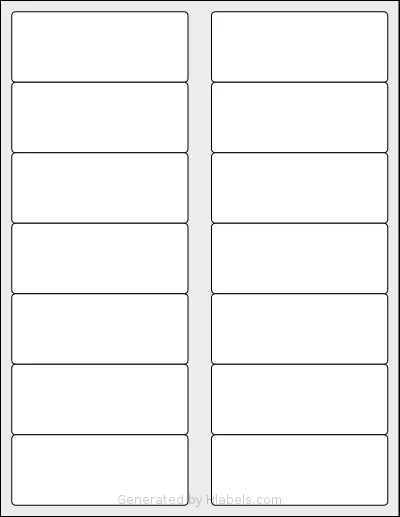 SheetLabels® SL959 template with 14 rectangular 3.75 x 1.5 inch labels per sheet, on Letter-size adhesive blank label sheets.