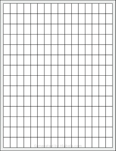 Uline® S-16986 template with 224 rectangular 0.5 x 0.75 inch labels per sheet, on Letter-size adhesive blank label sheets.