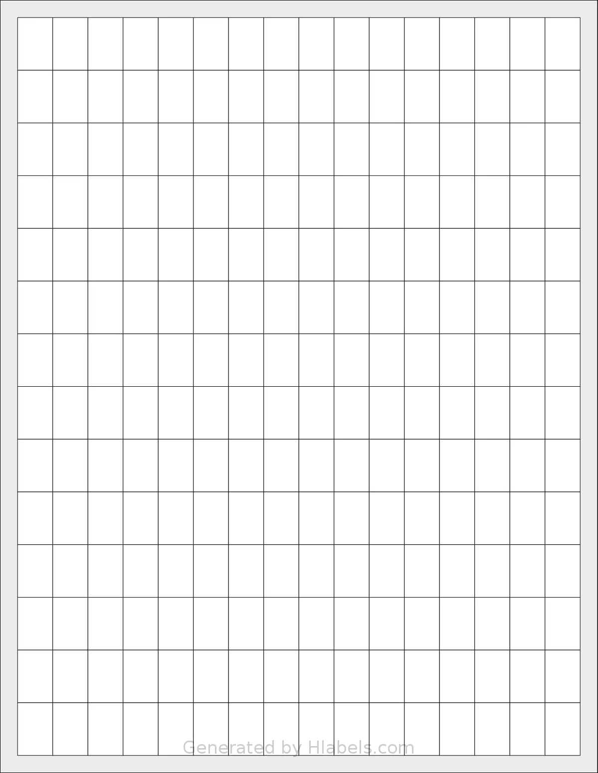 Uline® S-16986 template with 224 rectangular 0.5 x 0.75 inch labels per sheet, on Letter-size adhesive blank label sheets.