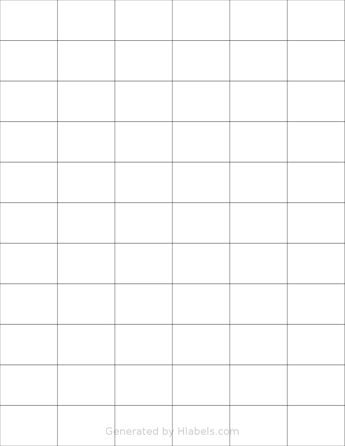 Worldlabel® WL-1075 template with 66 rectangular 1.42 x 1 inch labels per sheet, on Letter-size adhesive blank label sheets.