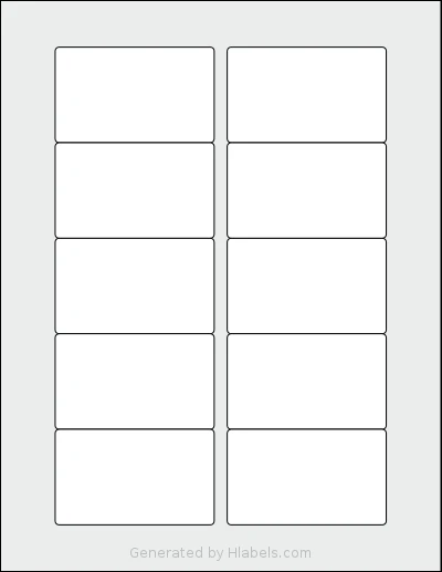 Worldlabel® WL-1125 template with 10 rectangular 3.0625 x 1.8375 inch labels per sheet, on Letter-size adhesive blank label sheets.