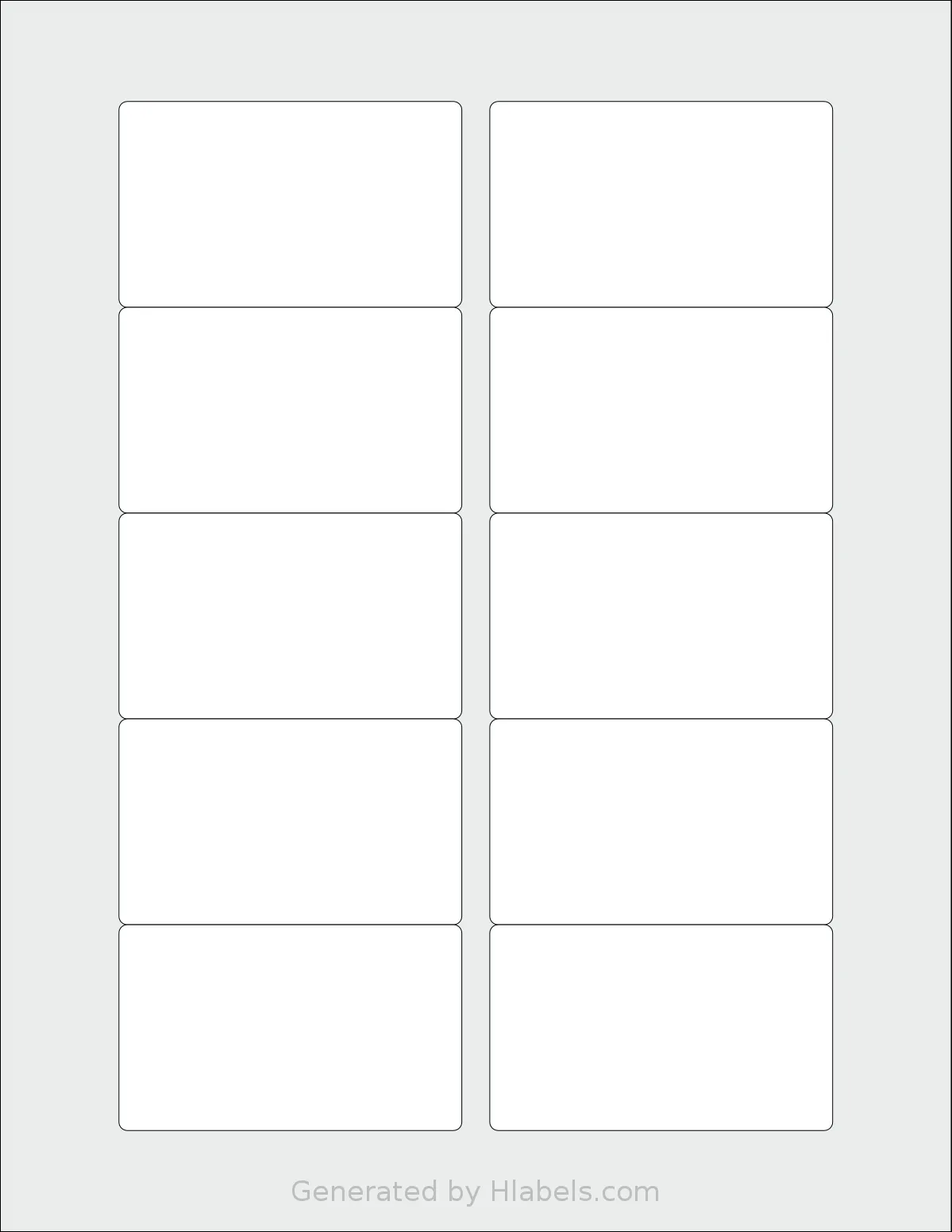 Worldlabel® WL-1125 template with 10 rectangular 3.0625 x 1.8375 inch labels per sheet, on Letter-size adhesive blank label sheets.